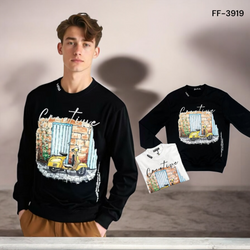 Sudadera con estampado de moto