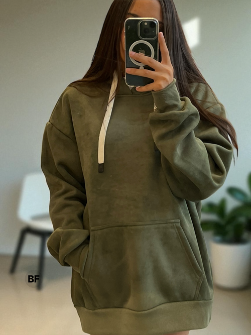 Sudadera básica con efecto lavado