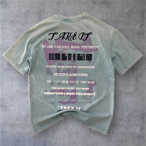 Camiseta oversized efecto lavado