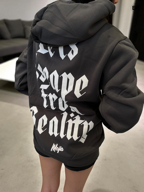 Sudadera con cremallera con estampado en la espalda
