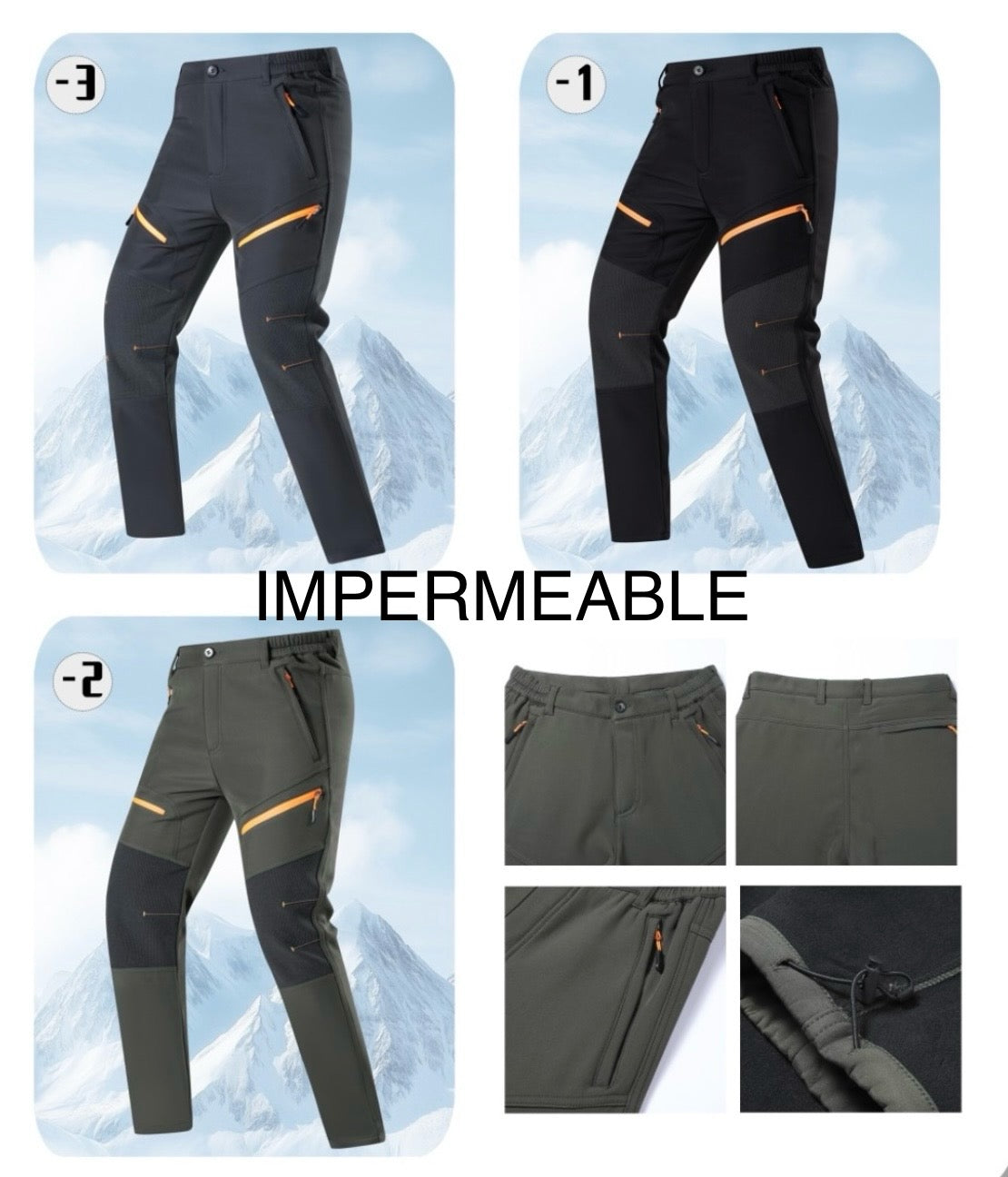 Pantalon trekking impermeable