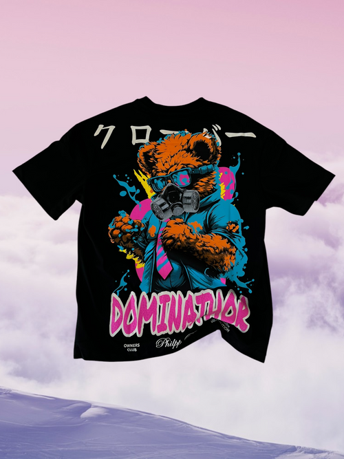Camiseta oversized de oso