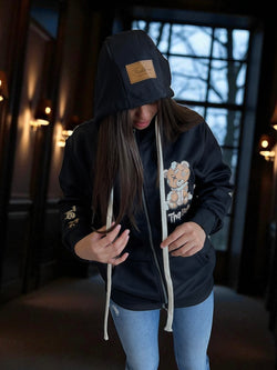 Sudadera de oso con cremallera