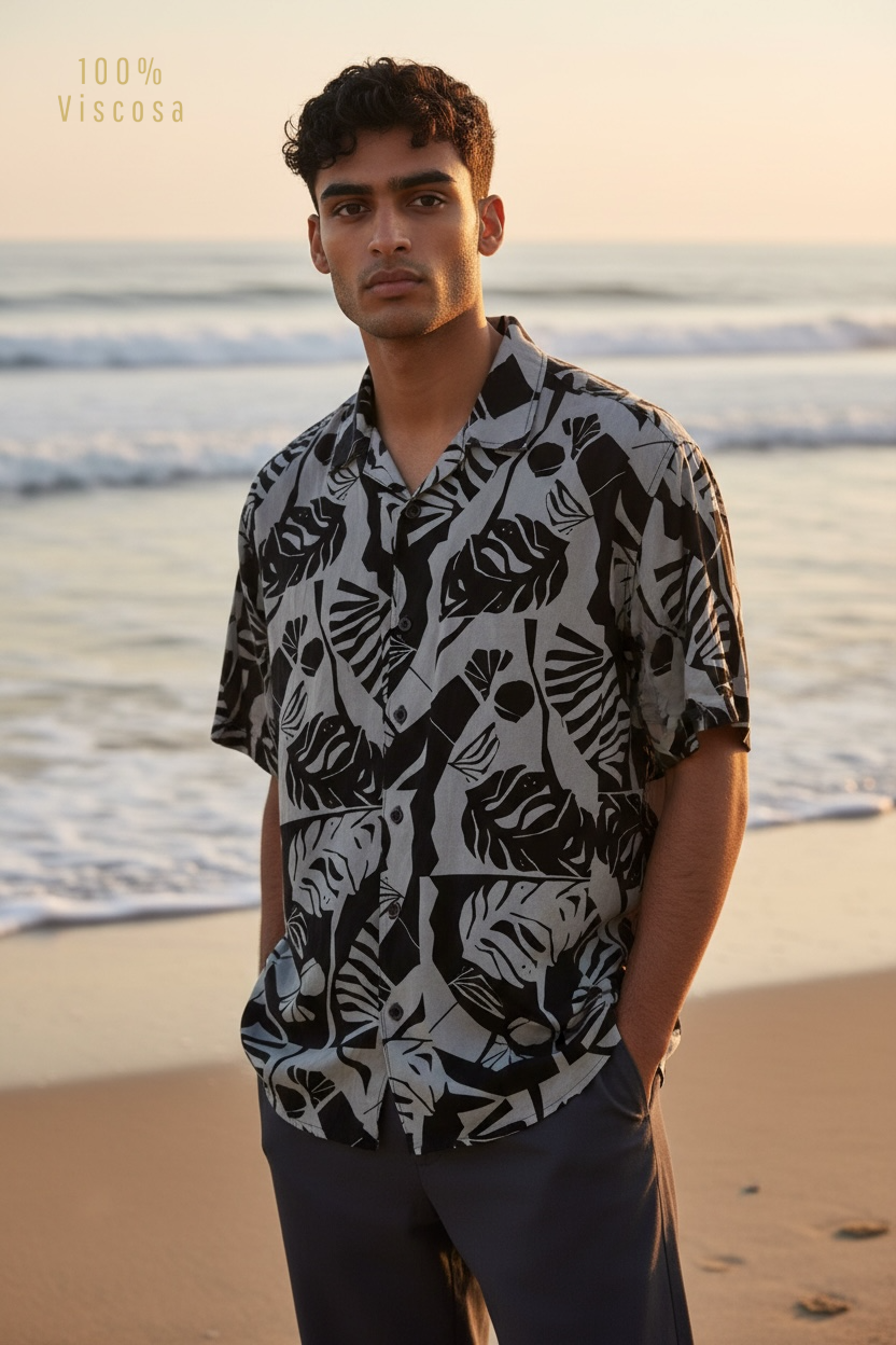 Camisa 100% viscosa hombre